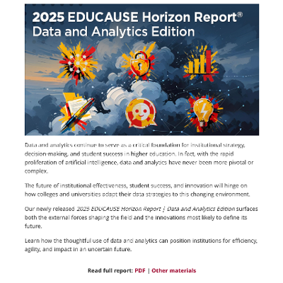2025 Educause Horizon Report/Data and Analytics Edition