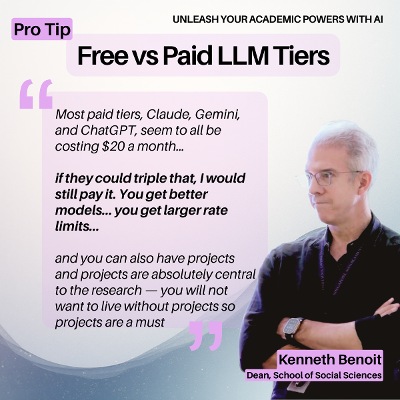 Pro Tip: Free Vs. Paid LLM Tiers