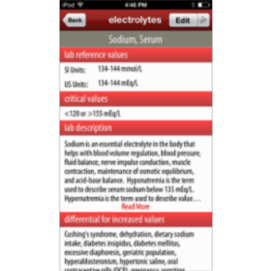 Lab Values Pro App for iOS