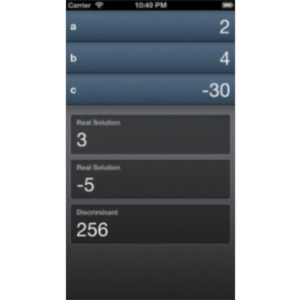 Quadratic Formula Solver App for iOS icon