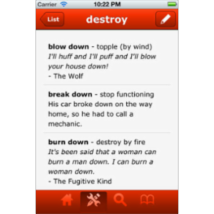 PhrasalVerbWorkout App for iOS