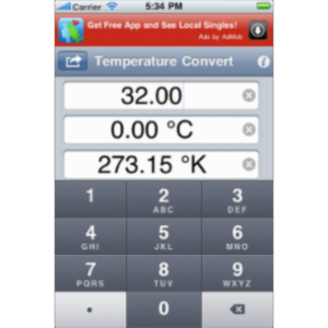 Temperature Convert App for iOS