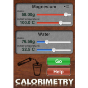 Calorimetry Simulator App for iOS