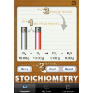 Stoichiometry Simulator App for iOS
