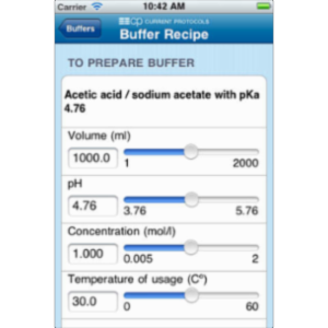 Biological Buffer Calculator App for iOS icon