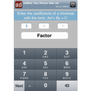 iFactor Quadratics App for iOS icon