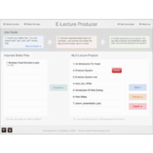 E-Lecture Producer HD App for iPad