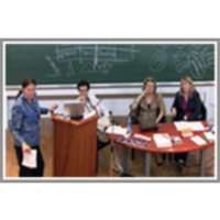 Round table discussion icon