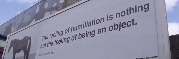 The feeling of humiliation is nothing but the feeling of being an object