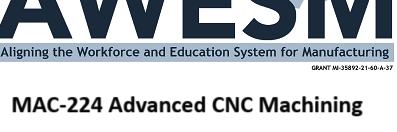 AWESM: aligning the workforce and education system for manufacturing MAC-224 advanced CNC Machining