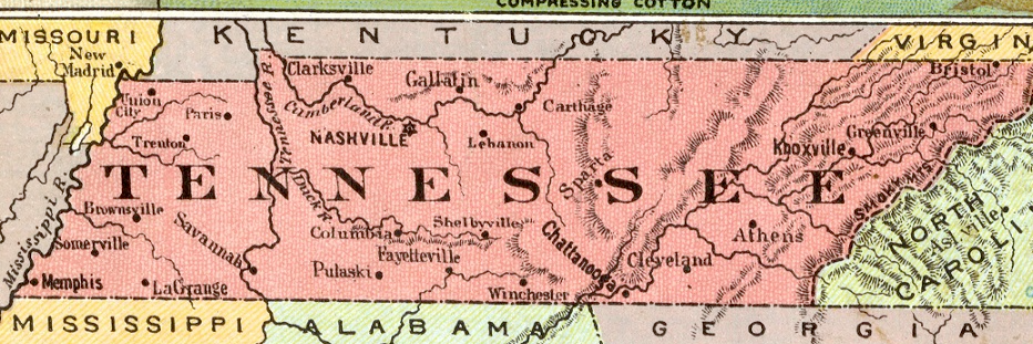 Tennessee state map